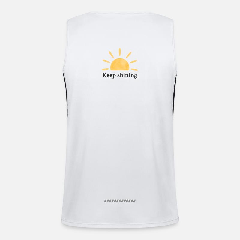Continuer à briller – Soleil – Minimaliste Débardeur respirant contrasté Homme 