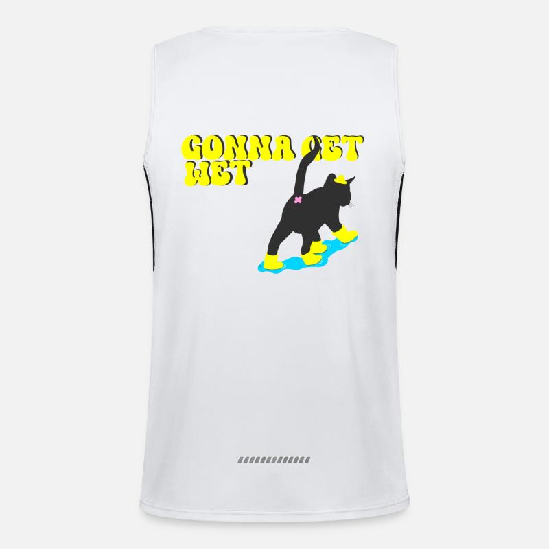 Lass uns nass werden Funktionelles Kontrast-Tank Top für Männer 