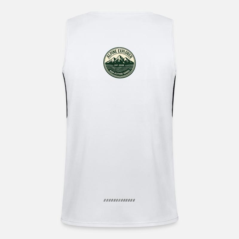 Alpine Explorer Mountain Peaks Vintage Men's Functional Contrast Tank Top 