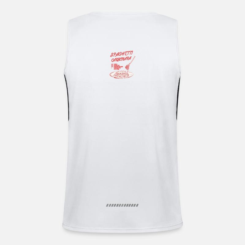 Recette de spaghetti à la carbonara Débardeur respirant contrasté Homme 