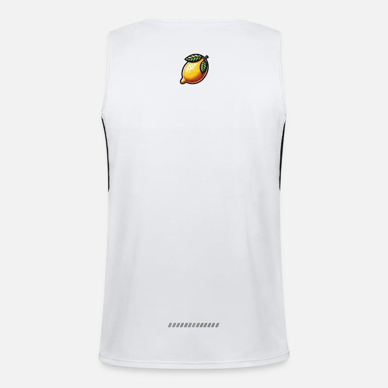 Zitrone Kunst Illustration Funktionelles Kontrast-Tank Top für Männer 
