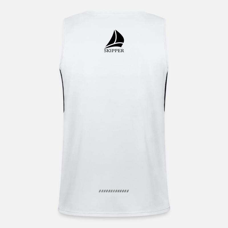 skipper segelboot logo Funktionelles Kontrast-Tank Top für Männer 
