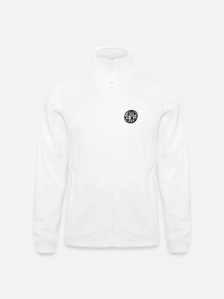 Diskokugel - Männer Fleecejacke North - Weiß - Vorne