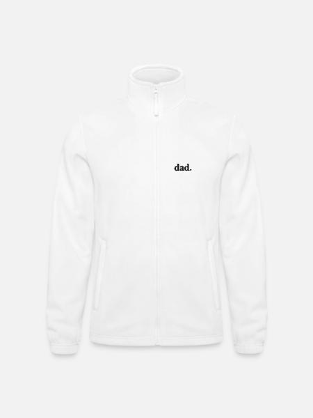 Dad Schriftzug schwarz bestickt - Männer Fleecejacke North - Weiß