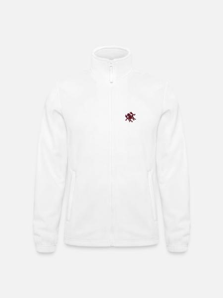 Oktopus bestickt - Männer Fleecejacke North - Weiß