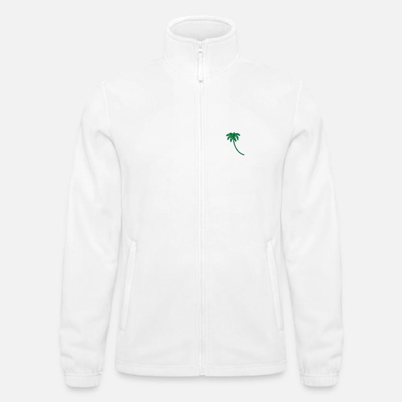 Palm Tree Embroidered Men's Fleece Jacket North 
