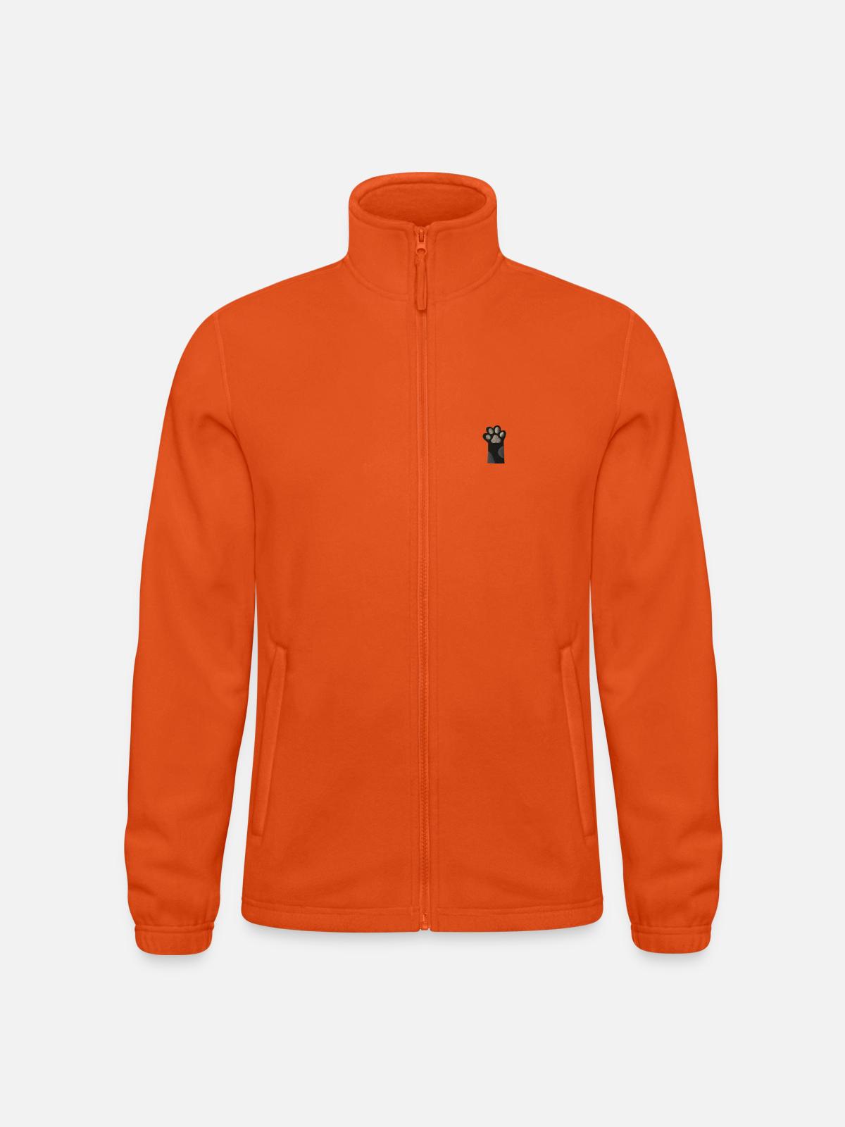 Cat toes - Männer Fleecejacke North - Orange - Vorne