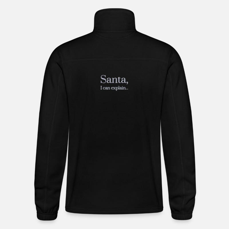 Santa Saying Embroidered Men's Fleece Jacket North 