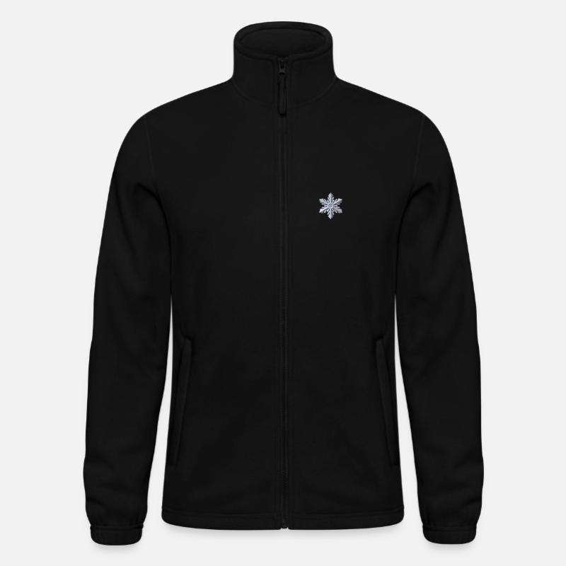 White Snowflake Embroidered Men's Fleece Jacket North 