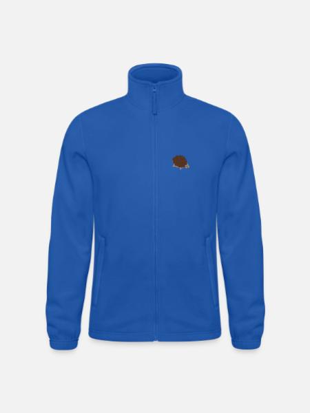 Igel bestickt - Männer Fleecejacke North - Königsblau