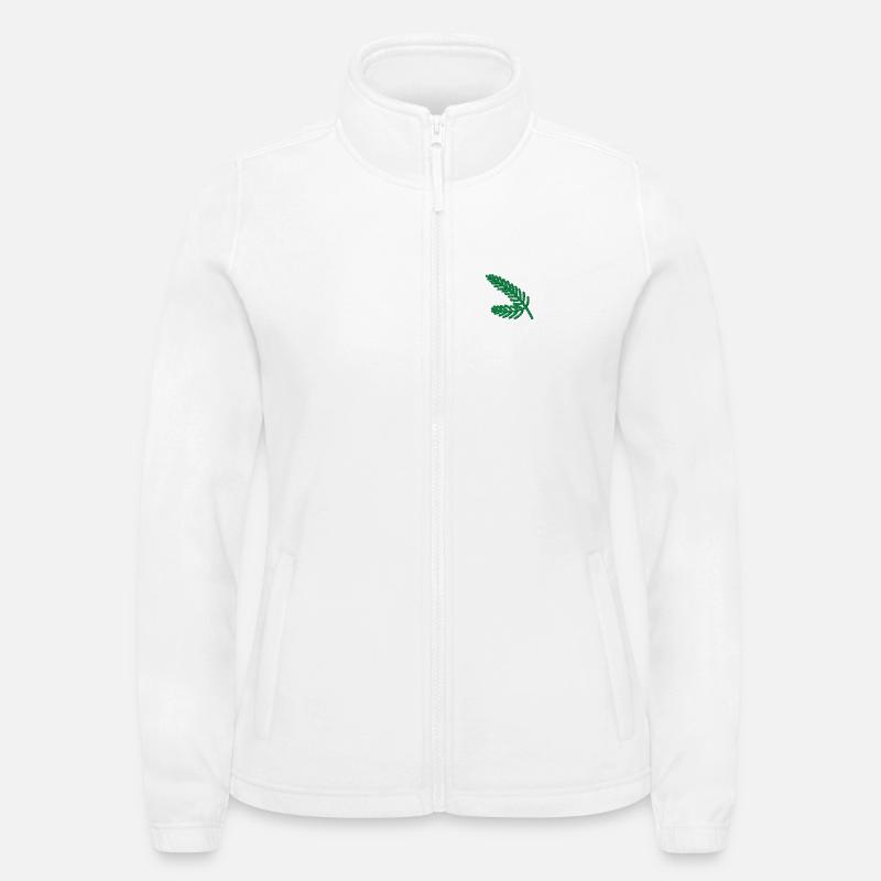 Embroidered fir branches Women's Fleece Jacket North