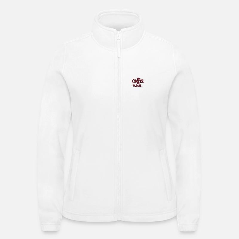 Café, s’il vous plaît, lettres, brodé Veste polaire North Femme