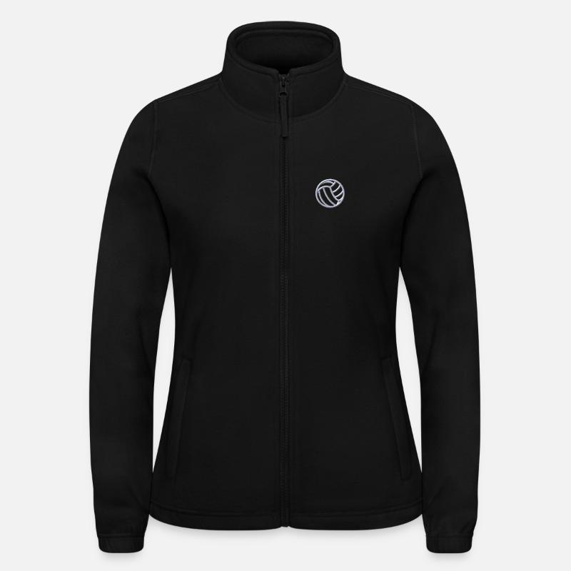 Volleyball white embroidered Women's Fleece Jacket North
