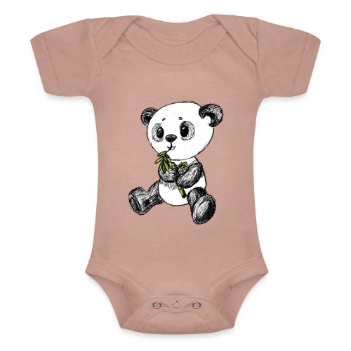 Panda ponosi kolor scribblesirii - Body z krótkim rękawkiem dla niemowląt
