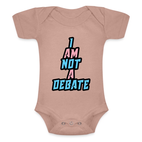 i am not a debate - Baby Tri-Blend Short Sleeve Bodysuit 