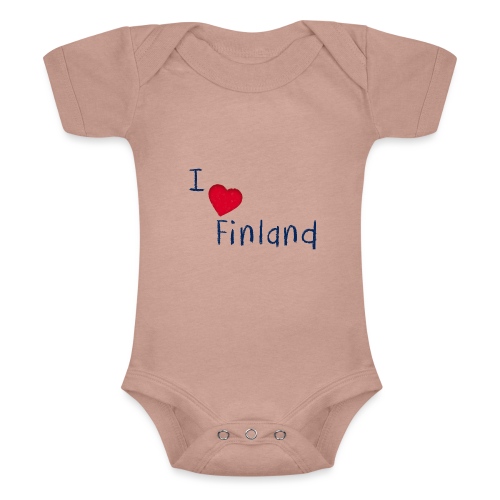 I Love Finland - Vauvan lyhythihainen Tri-Blend-body 