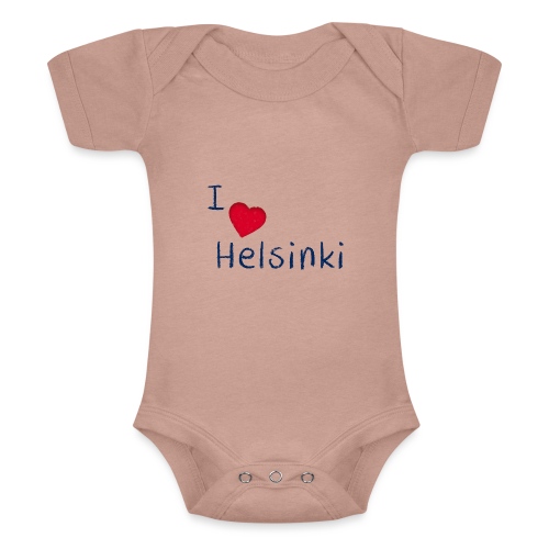 I Love Helsinki - Vauvan lyhythihainen Tri-Blend-body 