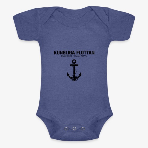 Kungliga Flottan - Swedish Royal Navy - ankare - Kortärmad triblend-babybody