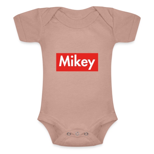 Mikey Box Logo - Baby Tri-Blend Short Sleeve Bodysuit 