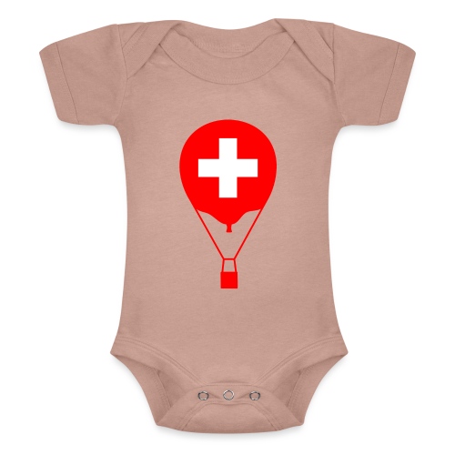 Gasballon i schweizisk design - Baby triblend kortærmet body