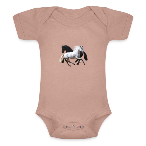 Pferde - Baby Tri-Blend-Kurzarm-Body