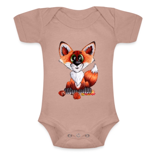 llwynogyn - a little red fox - Body z krótkim rękawkiem dla niemowląt