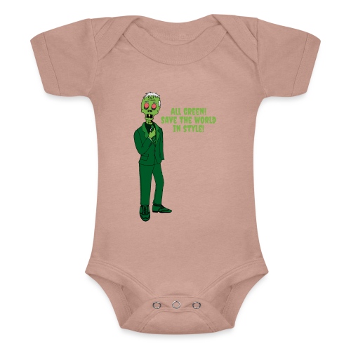 All Green - Baby Tri-Blend Short Sleeve Bodysuit 