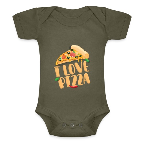 I Love Pizza - Baby Tri-Blend-Kurzarm-Body