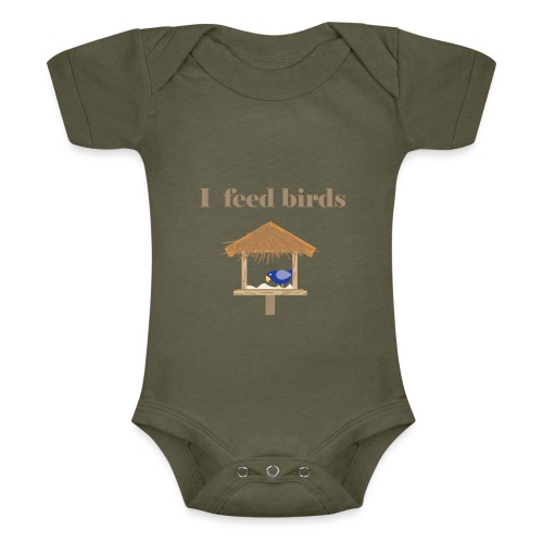 I feed birds - Vauvan lyhythihainen Tri-Blend-body 
