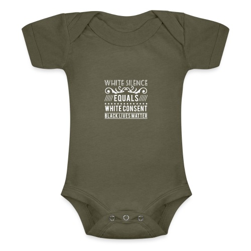 White silence equals white consent black lives - Baby Tri-Blend-Kurzarm-Body