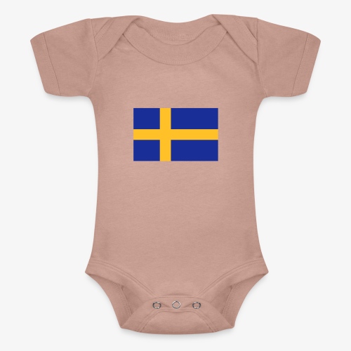 Svenska flaggan - Swedish Flag - Kortärmad triblend-babybody