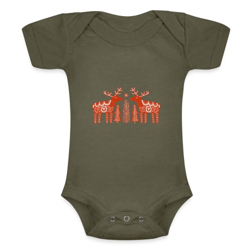 Reindeer Tribal - Baby Tri-Blend-Kurzarm-Body