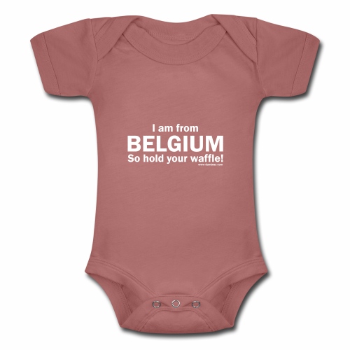 From Belgium - Baby tri-blend rompertje met korte mouwen