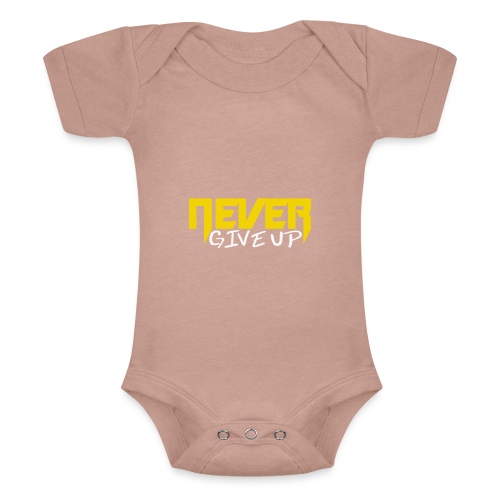 Never give up - Baby Tri-Blend-Kurzarm-Body