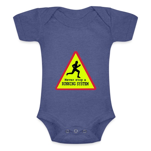 Never stop running - Baby Tri-Blend-Kurzarm-Body