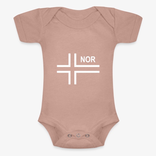 Norsk taktisk flagga Norge - NOR (negativ) - Kortärmad triblend-babybody
