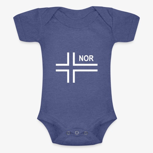 Norsk taktisk flagga Norge - NOR (negativ) - Kortärmad triblend-babybody