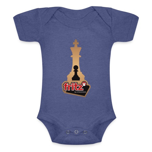 Fritz 19 Chess King and Pawn - Baby Tri-Blend Short Sleeve Bodysuit 