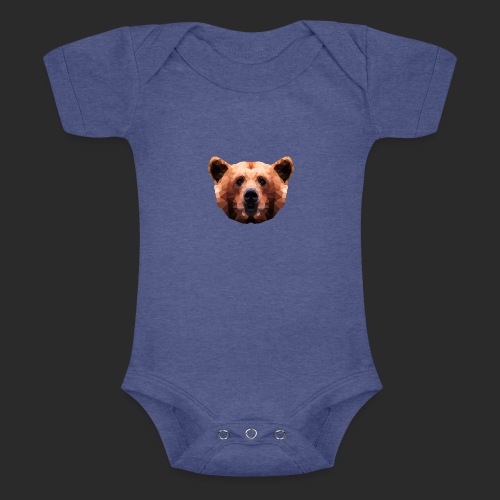 Low-Poly Bear - Baby Tri-Blend-Kurzarm-Body