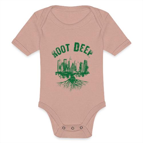 Root deep Urban grün - Baby Tri-Blend-Kurzarm-Body