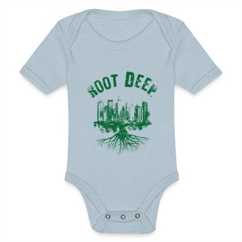 Root deep Urban grün - Baby Tri-Blend-Kurzarm-Body