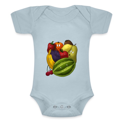 Happy Fruits - Baby Tri-Blend-Kurzarm-Body