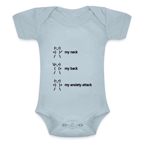 neck back anxiety attack - Baby Tri-Blend Short Sleeve Bodysuit 