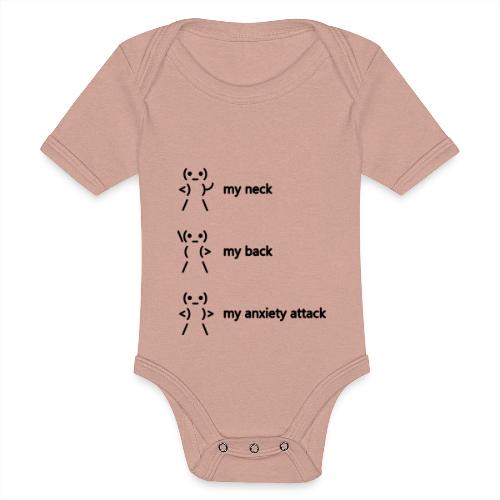 neck back anxiety attack - Baby Tri-Blend Short Sleeve Bodysuit 