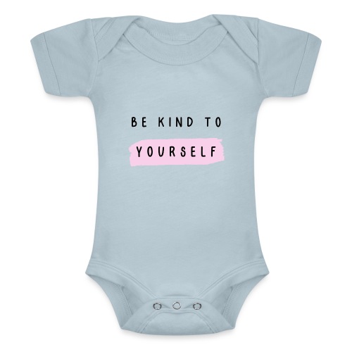 Be kind to yourself - Baby tri-blend rompertje met korte mouwen