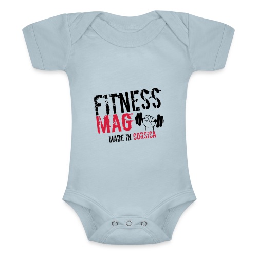 Fitness Mag made in corsica 100% Polyester - Body Bébé chiné à manches courtes