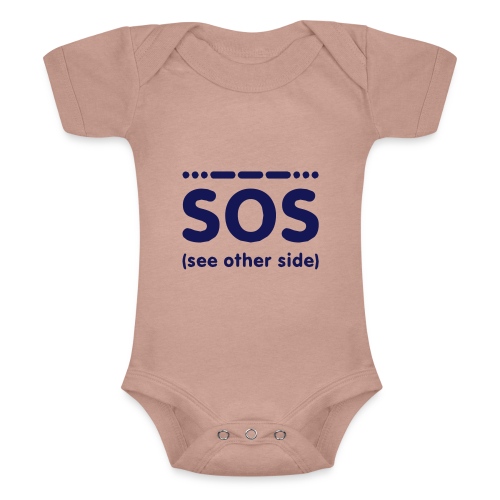 SOS - Baby tri-blend rompertje met korte mouwen