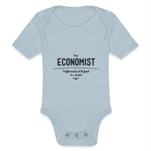 Bester Ökonom - wie ein Superheld - Baby Tri-Blend-Kurzarm-Body