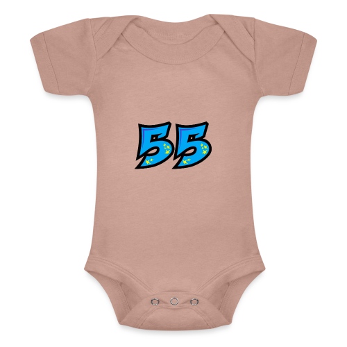 55, vaalean sininen - Vauvan lyhythihainen Tri-Blend-body 