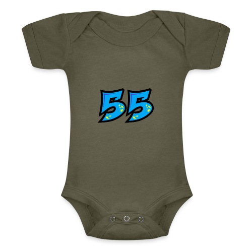 55, vaalean sininen - Vauvan lyhythihainen Tri-Blend-body 